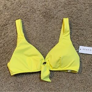 NWT Seafolly Australia Yellow Bikini Top 10